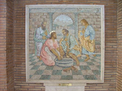 Roma, St Peter, Mozaika, La Lavanda Dei Piedi, Maundy, Kojų Plovimas
