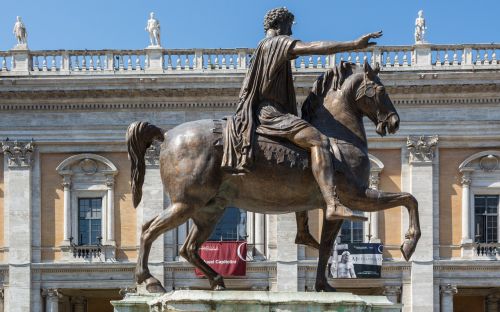 Roma, Capitol Aikštė, Marcus Aurelius, Konservatyvus Rūmai, Paminklas, Capitol Kalnas