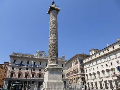 Roma, Kvadratas, Gatves, Stulpelis, Marcus Aurelius, Architektūra