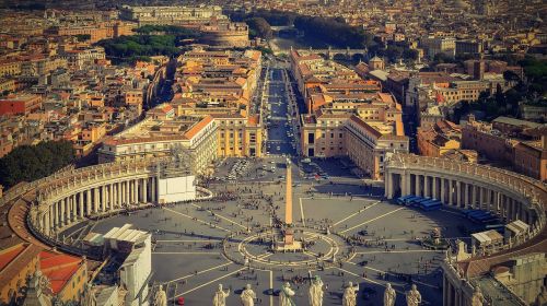 Roma, Vatikanas, Italy, St Peterio Aikštė, Piazza San Pietro, Pastatai, Istorija