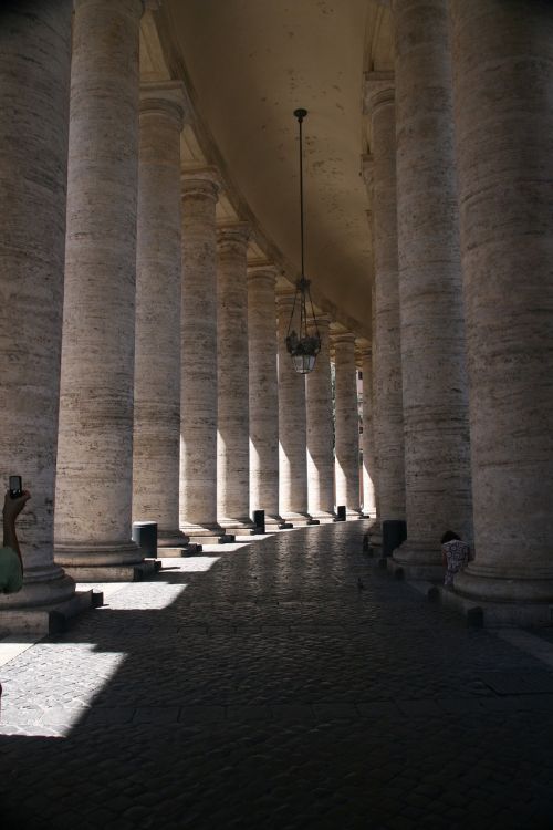 Roma, Kolonados, Stulpelis, Architektūra, St Peterio Bazilika, Perspektyva