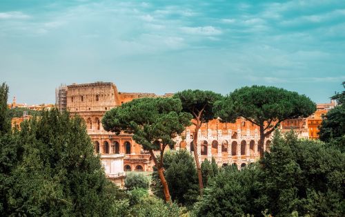 Roma, Italy, Kolosas, Orientyras, Istorinis, Turizmas, Miestas, Miesto, Dangus, Debesys, Romėnų, Panorama