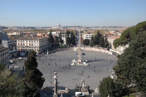 Roma, Piazza Del Popolo, Fontana, Paminklas
