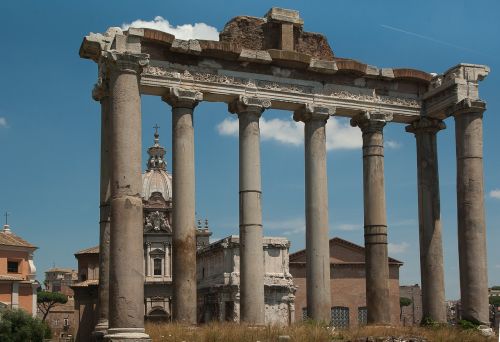 Roma, Forumas, Senovinis, Griuvėsiai, Stulpeliai