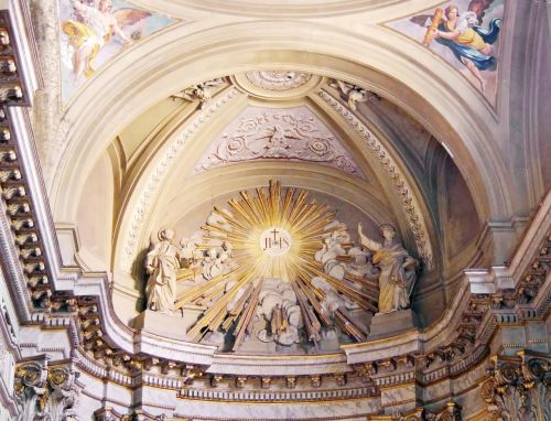 Roma, Šv. Vincento Atenazijo Bažnyčia, Lubų Smeigtukas, Barokas, Menas, Freskos, Marmuras