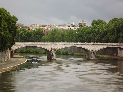 Roma, Tiber, Ponte Angelo, Upė, Angelų Tiltas