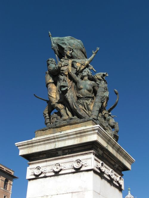 Roma, Italy, Paminklas, Skulptūra, Menas, Herojai, Statula