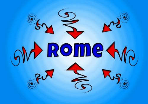 Roma, Paieška, Kalbos Figūra, Centras, Kelias, Kelio Ženklas, Pastangos, Užduotis, Galimybė, Strėlės, Chaosas