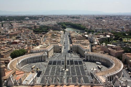 Roma, Italy, Žinomas, Vatikanas, Vieta, Stogas, Viršuje, Architektūra, Bažnyčia