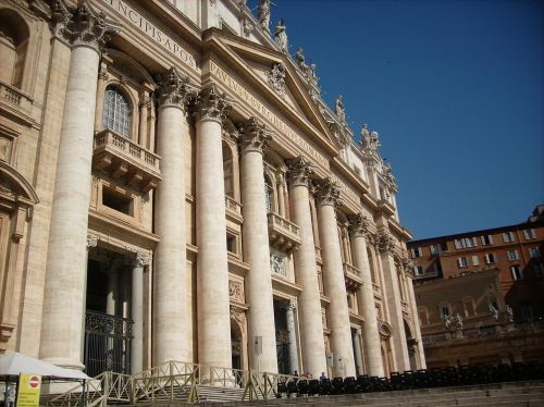 Roma, St Peterio Bazilika, Pastatas, Architektūra, Stulpelis, Vatikanas