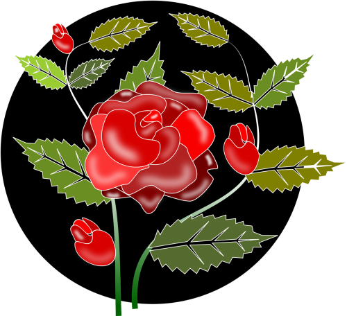Rožė, Gėlės, Gamta, Romantika, Erškėčių, Nemokama Vektorinė Grafika