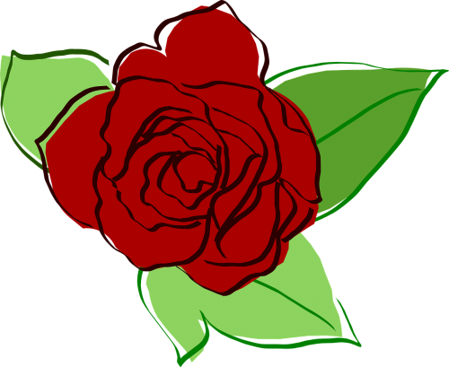Rožė,  Raudona Roze,  Gėlė,  Flora,  Žalias Lapas,  Gamta,  Meilė,  Nemokama Vektorinė Grafika