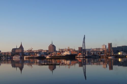 Rostock, Uostas, Veidrodis, Morgenstimmung