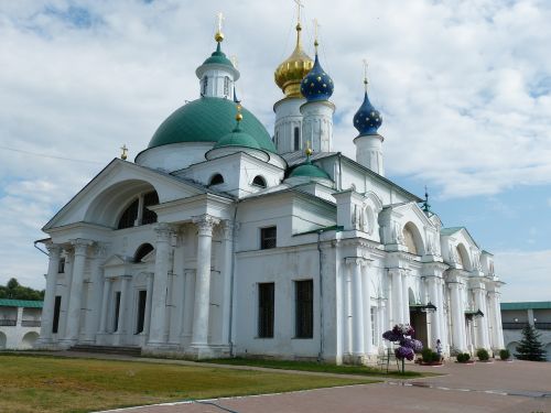 Rostovas, Rusija, Auksinis Žiedas, Ortodoksas, Bažnyčia, Kupolas, Fasadas, Religija, Rusų Ortodoksų Bažnyčia, Garbinimas, Tikėjimas, Vienuolynas, Istoriškai