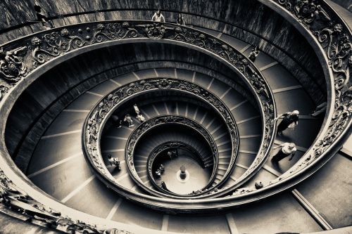 Pasukti, Laiptai, Spiralė