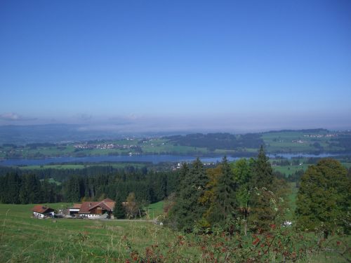 Rottachsee, Ežeras, Perspektyva, Binzen, Ellegghoehe, Allgäu, Žalias, Mėlynas
