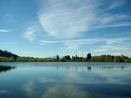 Rottachsee, Allgäu, Mėlynas, Veidrodis, Griuvėsiai, Vanduo, Kraštovaizdis, Gamta