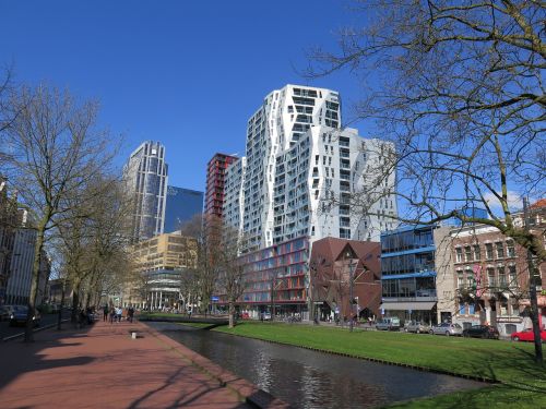 Rotterdam, Miesto Panorama, Miestas, Daugiaaukštis Pastatas, Architektūra
