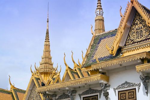 Karališkasis Rūmai, Phnom Penh, Kambodža, Karališkasis, Auksas, Pastatas, Asija