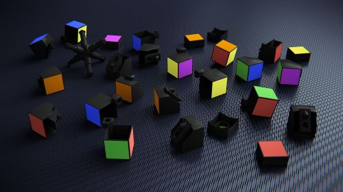 Rubiko Kubas, 3D, Sunaikintas, Daiktai