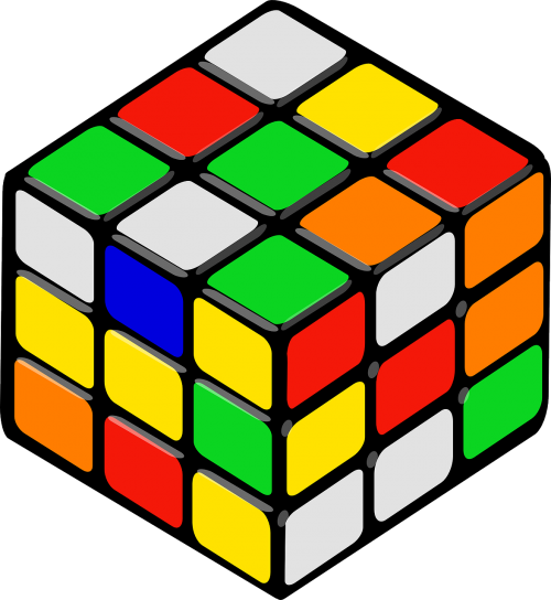 Rubiko Kubas, Kubas, Galvosūkis, Žaidimas, Rubik, Spalvos, Derinys Įspūdį, Šešios Kietos Spalvos, Raudona, Mėlynas, Oranžinė, Žalias, Geltona, Balta, 3 D Galvosūkis, 3-D, Spalvinga, Erno Rubik, Žaidimo Išradėjas, Problema, Nemokama Vektorinė Grafika