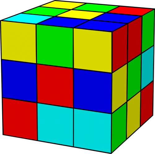 Rubiko Kubas, Rubik, Kubas, Rubiks, Žaislas, Galvosūkis, Logika, Galvosūkis, Žaidimas, Smegenys, Žvalgyba, Protingas, Dimensional, Nemokama Vektorinė Grafika