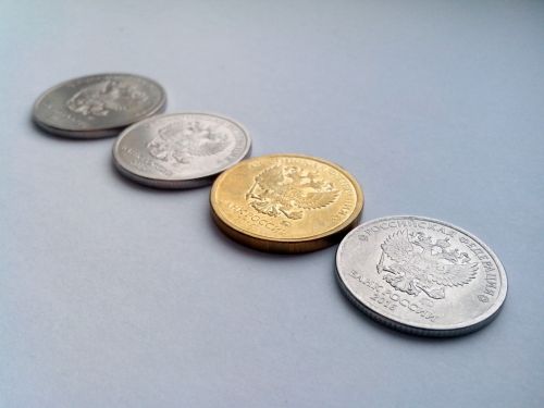 Rubliai,  Monetos,  2016,  Rusija,  Pinigai,  Erelis,  Rubliai