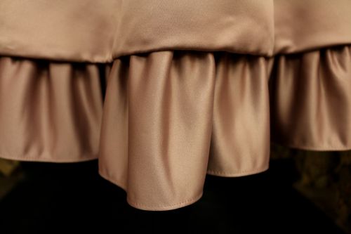 Ruffle, Hemline, Hem, Satin