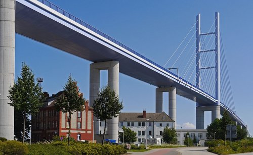Rügen Tiltas,  Overbuilt,  Rampa,  Placdarmas,  Namai,  Žemyninės,  Pilonai,  Vantinis Tiltas,  42 Metrų,  Ramstis,  Mv,  Stralsund,  Rügen,  Ryšys