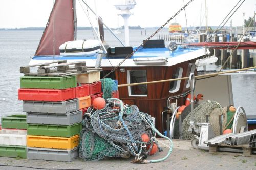 Rügen Sala, Žvejybos Uostas, Žvejybos Laivai, Žvejyba, Tinklai, Dėžės, Jūra