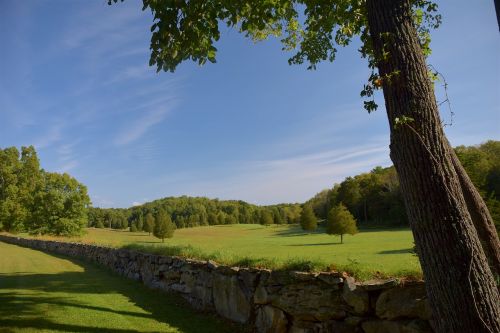 Kaimas, Akmeninė Siena, Akmuo, Siena, Kaimas, Kraštovaizdis, Gamta, Tradicinis, Žalias, Peizažas, Šalis, Žolė, Kaimiškas, Vaizdingas, Vasara, Lauke, Dangus, Laukas