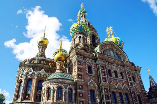 Rusija, Sankt Peterburgas, Bažnyčia, Gelbėtojas Kraujyje, Svogūnėliai