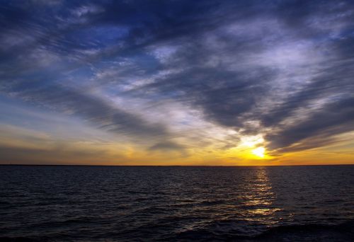 Ežero Onega, Karelija, Vidurnakčio Saulė, Saulėlydis, Kraštovaizdis, Rusija
