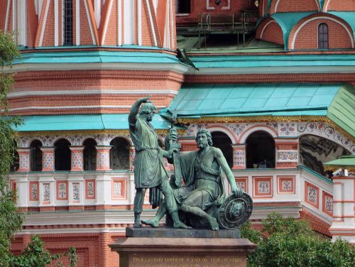 Rusija, Moscow, Šventasis Bazilikas, Šv. Bazilio Katedra, Bronza, Statula, Religinis