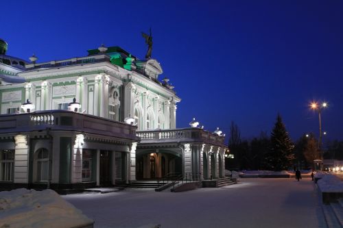 Rusija, Siberija, Vakarų Siberija, Žiema, Architektūra, Turizmas, Omskas