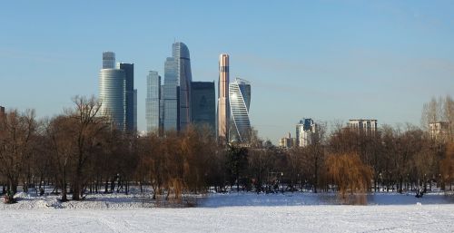 Rusija, Moscow, Miestas, Panorama, Dangoraižiai, Naujas Miestas, Dangoraižis, Stiklo Fasadas, Architektūra