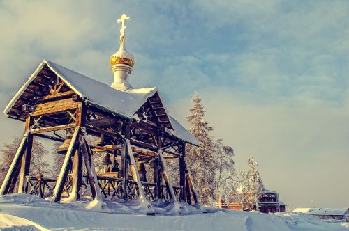 Rusija, Žiema, Šaltas, Sniegas, Šaltis, Sušaldyta, Bažnyčia, Varpinė