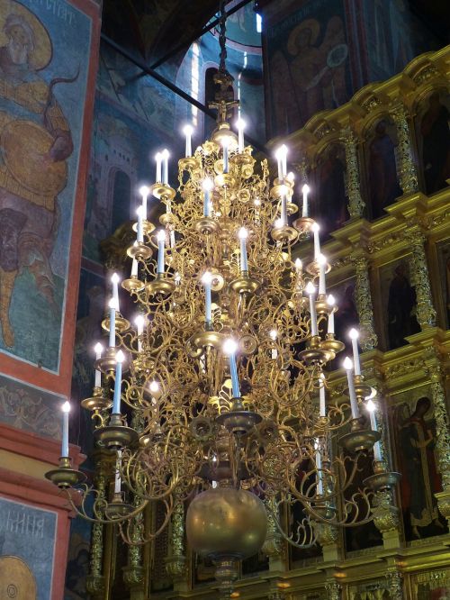 Rusija, Auksinis Žiedas, Ortodoksas, Bažnyčia, Tikėk, Rusų Ortodoksų Bažnyčia, Vienuolynas, Istoriškai, Žvakidė, Šviesa, Žvakė