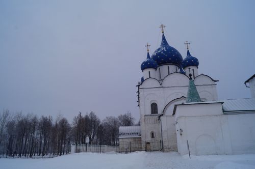 Rusija,  Суздаль,  Žiema,  Bažnyčia