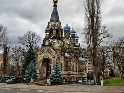 Rusų Ortodoksų, Bažnyčia Drezdene, Plytų Konstrukcija Su Sandsteinverkleidung, Vokietija, Bažnyčia, Pastatas