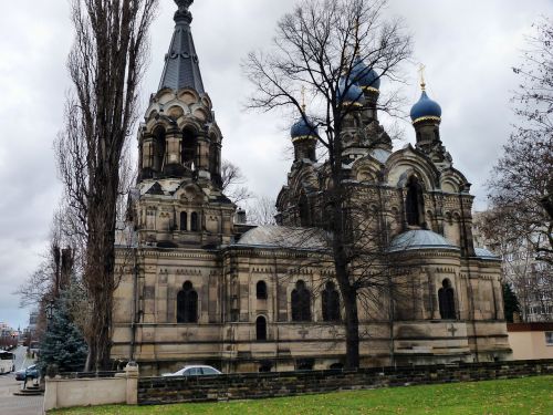 Rusų Ortodoksų, Bažnyčia Drezdene, Plytų Konstrukcija Su Sandsteinverkleidung, Vokietija, Bažnyčia, Pastatas