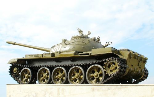 Rusų Rezervuaras, T-55, Vikšrai, Patranka, Technika, Ginklas, Pjedestalas, Dangus