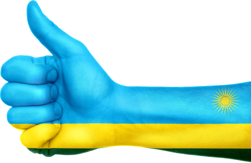 Ruanda, Vėliava, Ranka, Nacionalinis, Pirštai, Patriotinis, Nykščiai Aukštyn, Patriotizmas, Afrika
