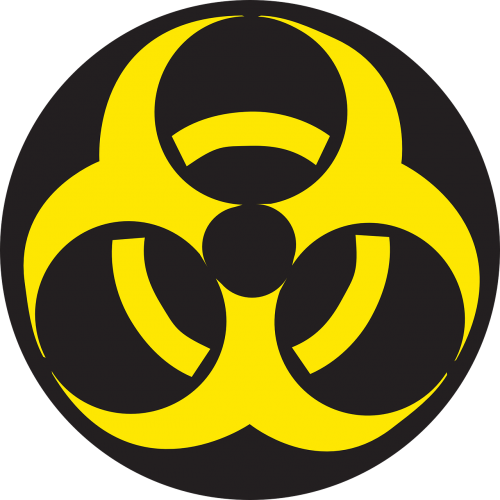 Saugumas, Pavojus, Informacija, Įspėjimas, Biohazard, Virusas, Bakterijos, Simbolis, Ženklas, Nemokama Vektorinė Grafika