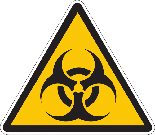 Saugumas, Pavojus, Informacija, Įspėjimas, Biohazard, Virusas, Bakterijos, Infekcija, Ligos, Ženklas, Simbolis, Nemokama Vektorinė Grafika