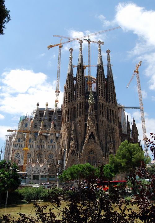Sagrada Família, Katedra, Barcelona, Architektūra, Ispanija, Gaudí, Pastato Konstrukcija