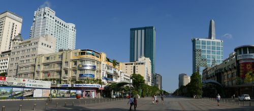 Saigon Ho Chi Minh City, Vietnamas, Pėsčiųjų Zona, Dangoraižis, Architektūra, Lankytinos Vietos, Fasadas, Istoriškai, Šiuolaikiška, Miestas
