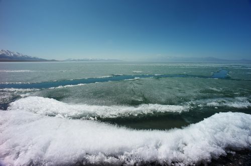 Sailimo Ežeras, Xinjiang, Tirpstantis Ledas, Apledėjimas, Ledinis Ežeras