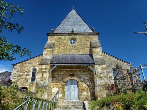Saint-Loup-Terrier, France, Bažnyčia, Pastatas, Architektūra, Dangus, Žingsniai, Lauke, Hdr