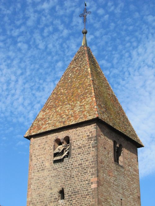 Saint Ulrich, Altenstadt, Alsace, Romanesque, Bažnyčia, Bokštas, Religinis, Pastatas